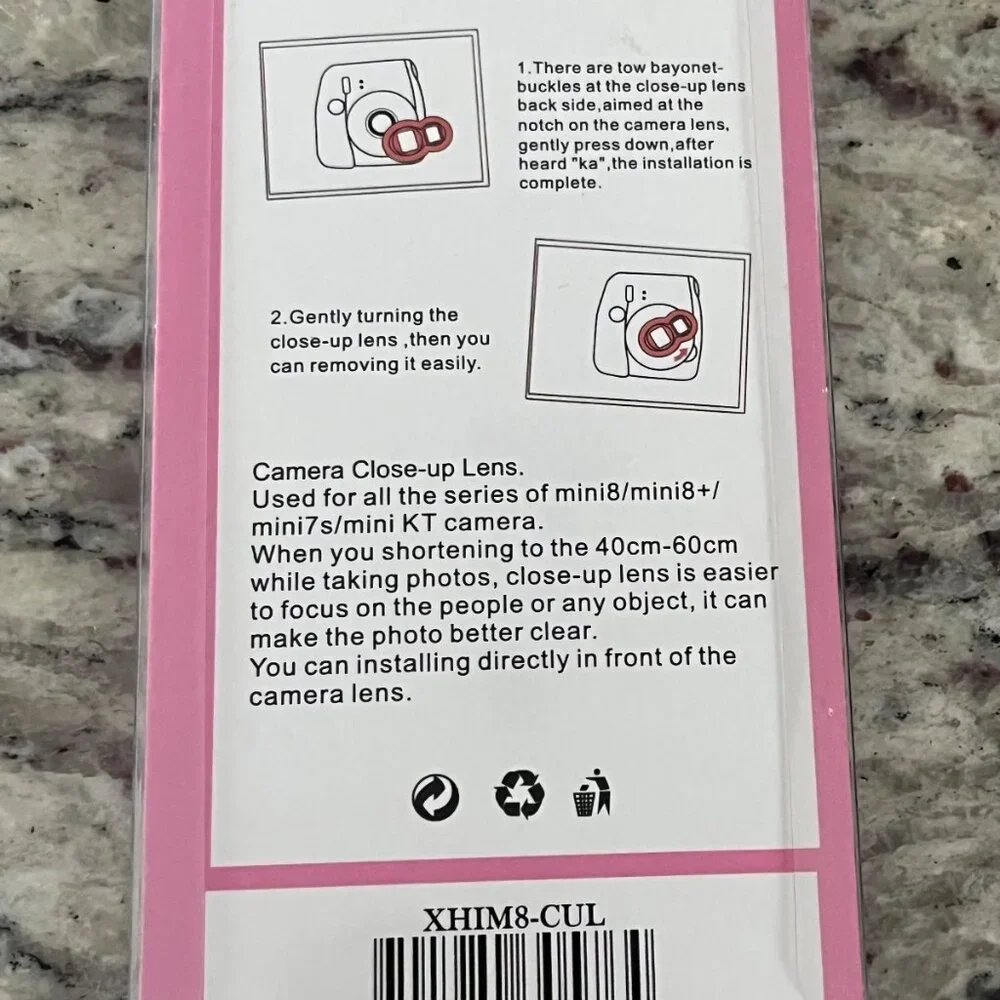 XTECH close-up lens designed for use with Fujifilm Instax Mini cameras